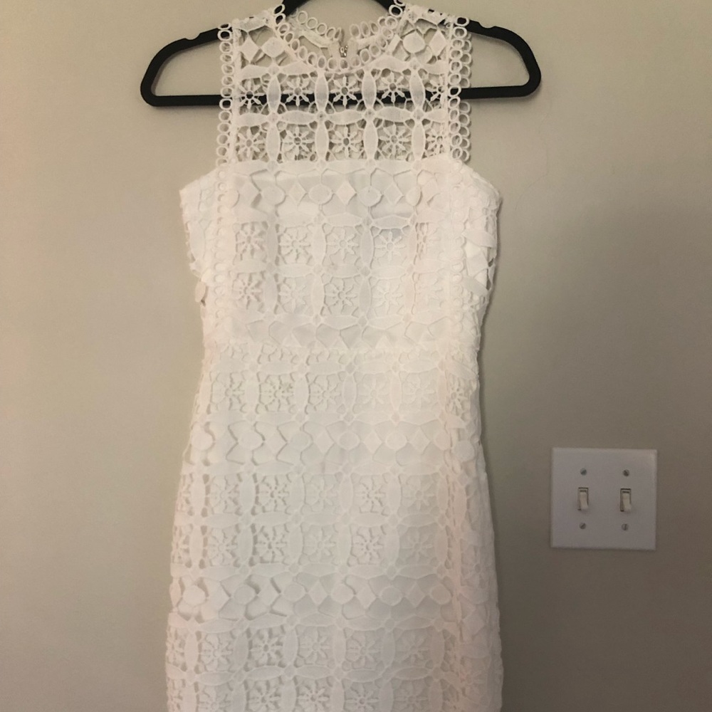 Pay Tribute White Crochet Lace Dress XS